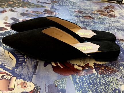 Туфли мюли иск замша