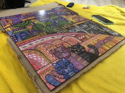 Деревянный пазл davici “Город котиков»