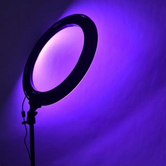 Лампа кольцевая 30 см цветная RGB sale
