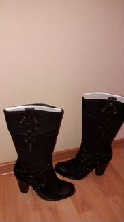Сапоги женские осенние новые натуральная кожа