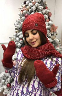 Шапка шарф перчатки