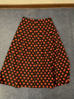 Юбка миди красная в горошек 44 р. Incity