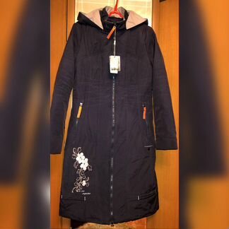 Куртка-пальто новая демисезонная (темно-синяя)