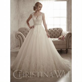 Свадебное платье кружевное Christina Wu 15597