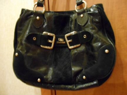 Черная кожаная сумка Domani