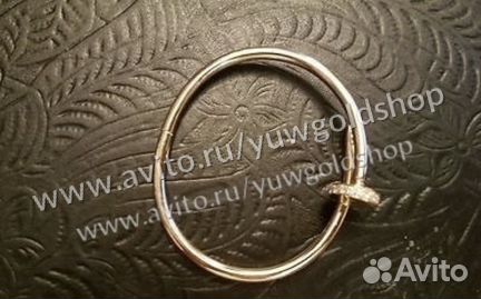 Золотой браслет гвоздь 750 пробы 29 гр. с брил