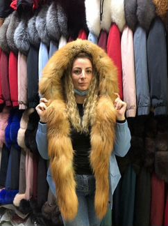 Парка женская с мехом лисы