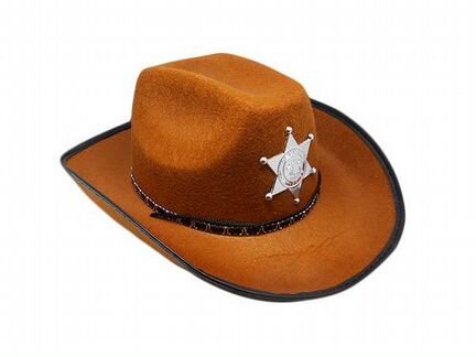 Шляпа Шерифа, коричневая (арт. пт1395)