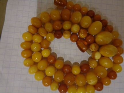 Старые янтарные бусы СССР