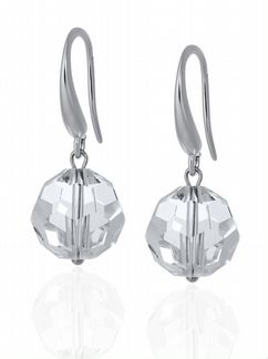 Серебряные серьги с кристаллами Swarovski