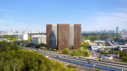 1-к апартаменты, 44.9 м², 25/28 эт.
