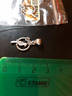 Подвеска с серебряным напылением 