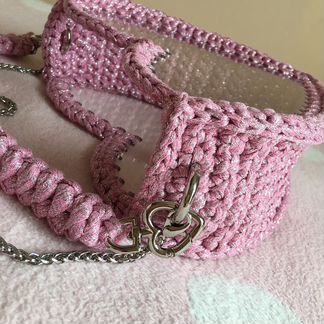 Прозрачная сумочка сердце ручной работы