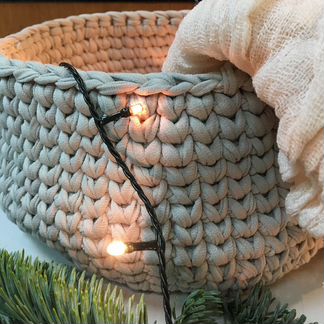 Вязаные кашпо для хранения