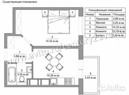 1-к квартира, 33 м², 20/25 эт.
