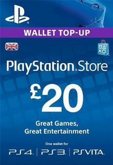 Карта пополнения кошелька PlayStation Store UK