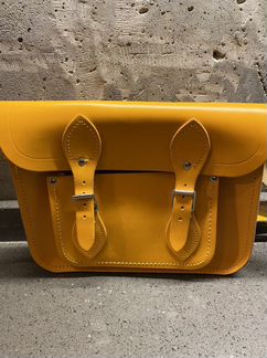 Сумка желтая кожанная Cambridge Satchel
