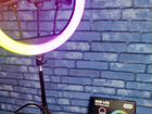 Цветная кольцевая лампа MJ-36 со штативом 210 см