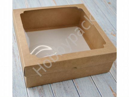 Коробка подарочная 19,5 х19,5х7 см E 6.1 крафт