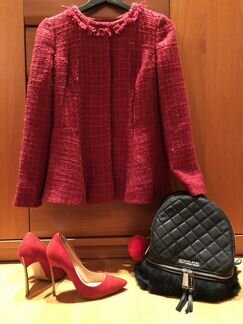 Tutto Bene пиджак новый красный с люрексом