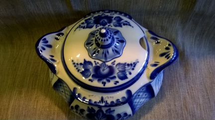 Пельменница, супница гжель