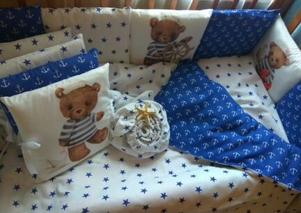 Бортики-подушки в кроватку