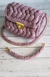 Вязаные сумки из трикотажной пряжи