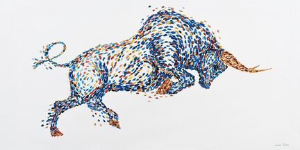 Картина на натуральном холсте «Бык»