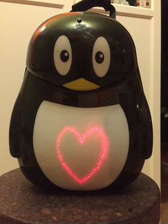 Рюкзак пингвин, мигающий