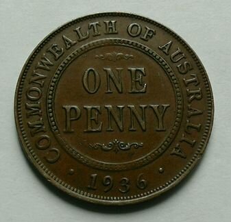 Австралия монета 1 пенни 1936 год