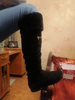 Ботфорты натуральная замша