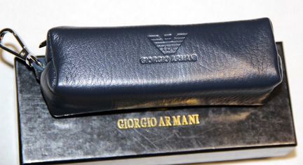 Мужская кожаная ключница G.A. синяя new