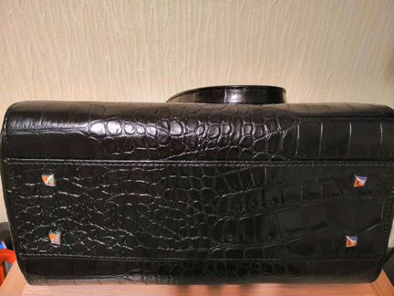 Сумка кожаная с косметичкой