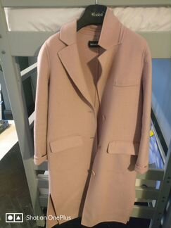 Пальто пудрово-розового цвета 42 размер Снежная ко