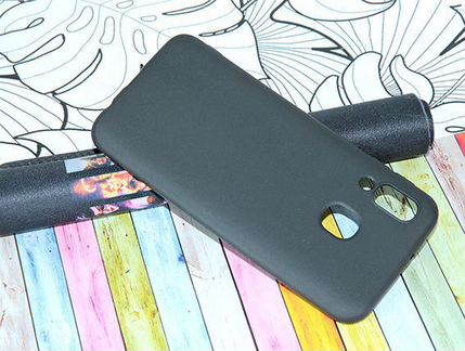 Чехол-накладка для Samsung A405F A40 fashion TPU матовый черный