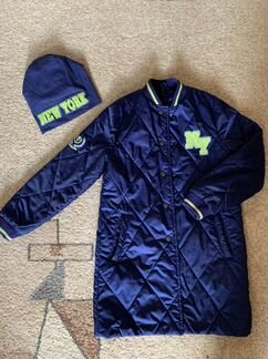 Пальто для девочки 140 (комплект шапка)