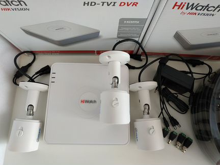 HiWatch комплект на 3 камеры 2mP fullhd