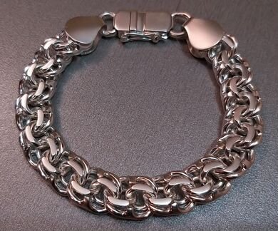 Серебряный браслет «Бисмарк» 55.5гр. 21.5см