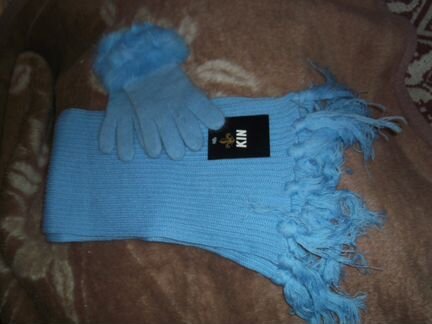 Комплект шарф, перчатки