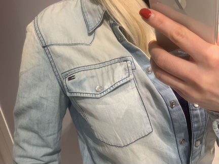Джинсовая рубашка Tommy Hilfiger оригинал р-р M