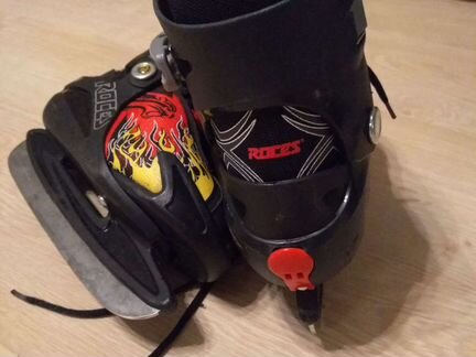 Коньки детские раздвижные 30-35