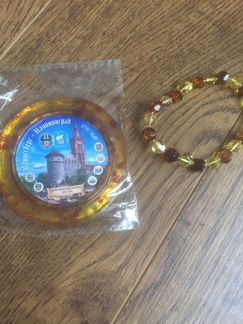 Браслет с янтарем