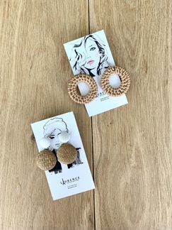 Серьги плетеные