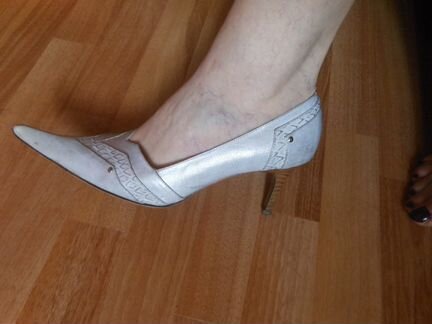 Туфли белые перламутровые