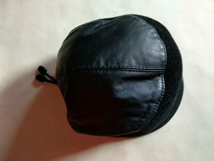 Шляпа кожаная, демисезонная