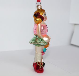 Елочная игрушка Девочка с куклой Komozja Польша