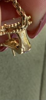 Серьги золото 750 пробы с перламутром стиль