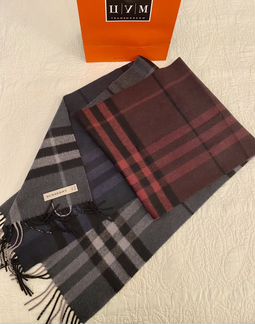 Burberry оригинал шарф кашемировый, муж, б.у. мало