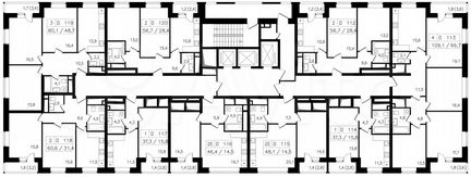4-к квартира, 109.1 м², 14/14 эт.