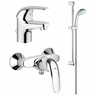 Комплект Grohe, смесители EuroEco + душ Tempesta